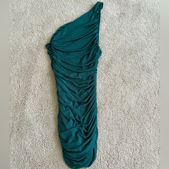 Lioness princess Polly green asymmetrical one shoulder mini ruched dress Xxs - Picture 15 of 16